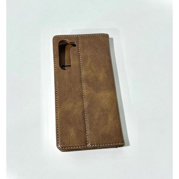 NEW LC.IMEEKE Phone Case for Samsung Galaxy S23 Plus Brown Leather Flip Case - Picture 5 of 8